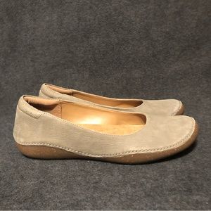 Clarks Artisan Autumn Sun Womens Size 6.5 M Shoes Sage Leather Slip On Flat